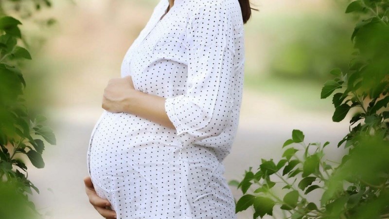 Беременная женщина стоит на улице:pexels.com
